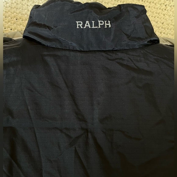 Vintage Men’s Ralph Lauren Black/Gray Reversible Vest, Nylon & Cotton; Size M - Picture 2 of 12